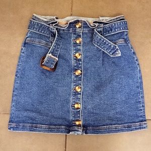 Dear John denim paperbag mini skirt, size s